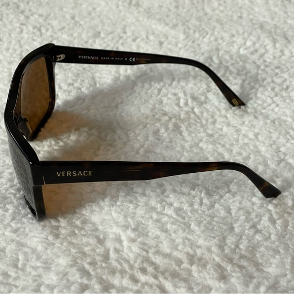 Versace VE 4179 Sunglasses Dark Havana Crystal Brown Color 108/51 Authentic - Picture 9 of 13